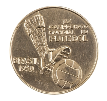1950 World Cup Championship Gold Medal Presented to Juan A. Schiaffino of Uruguay